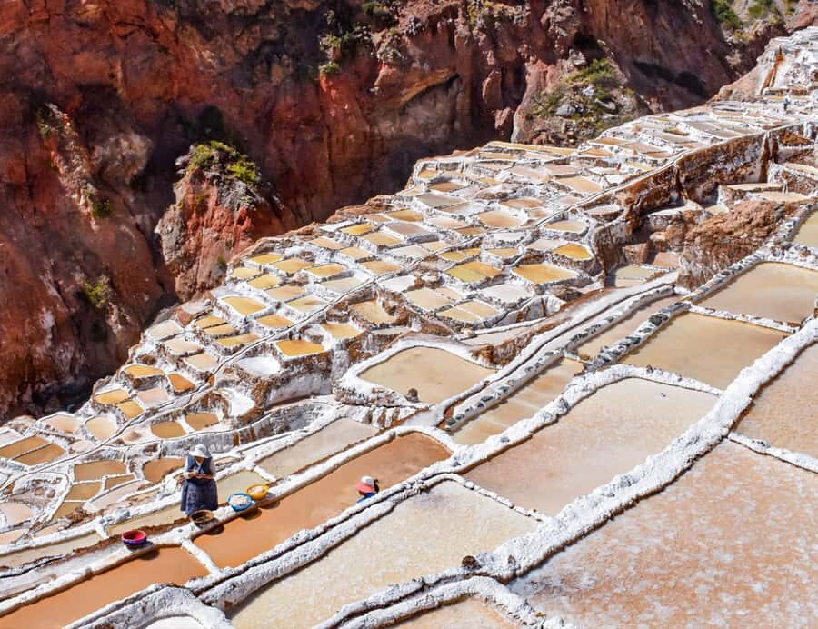 From Cusco: Moray, Maras Salt Mines & Chinchero Weavers Tour - Salineras Salt Mines: 3,000 active pools and real production