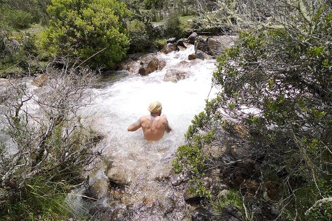 Sauna and Private Hike in the Andes Mountains - Cooling off by shower, river, or both